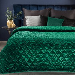 Mybesthome přehoz na postel KIRSTY tmavě zelená 220 x 240 cm
