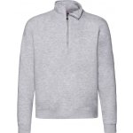 Fruit of the Loom Mikina Premium Zip Neck Sweat Heather Grey – Hledejceny.cz