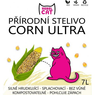Rebel Cat přírodní hrudkující Corn Ultra 7 l – Zboží Mobilmania
