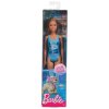 Panenka Barbie Barbie v plavkách Tmavovláska v oranžových plavkách