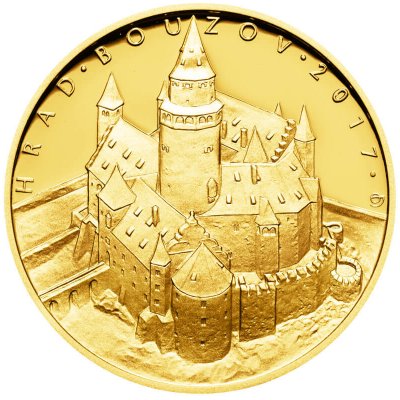 ČNB Zlatá mince 5000 Kč Hrad Bouzov 2017 Proof 1/2 oz