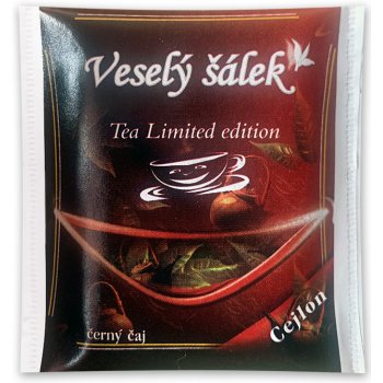 Růžová čajovna Pangea Tea Kusovka Černý cejlon Veselý šálek černý porcovaný čaj 1,85 g