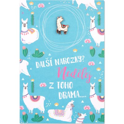 Albi Narozeninové přání s broží - Lama – Zboží Mobilmania