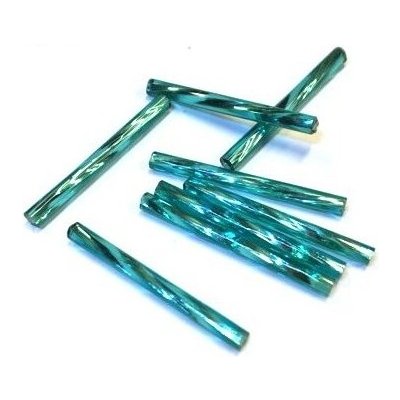 Trubičky kroucené 35 mm tyrkysové – Sleviste.cz