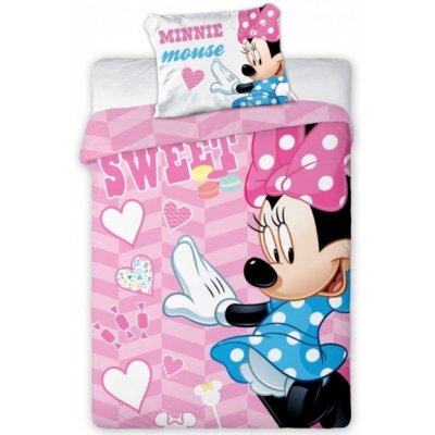 Faro povlečení Minnie Mouse Disney růžové 100 x 135 , 40 x 60 cm – Zboží Mobilmania
