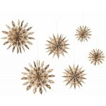 Bloomingville Papírová ozdoba Star Ornament set 6 ks hnědá barva papír – Hledejceny.cz