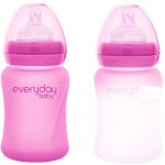 Everyday Baby Láhev sklo senzor pink 150ml – Zboží Dáma