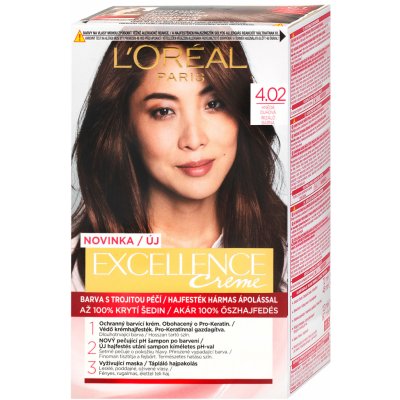 L'Oréal Excellence 4.02 Hnědá duhová