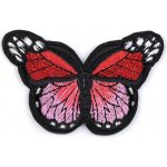 Nažehlovačka motýl, střední, 5 červená jahoda – Zboží Mobilmania