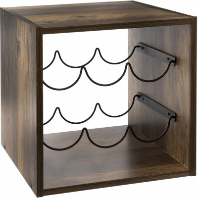 5five Simply Smart Stojan na víno INDUS, 6 láhví, 31 x 31 cm, MDF – HobbyKompas.cz