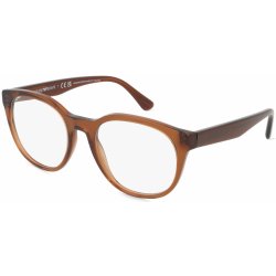 Emporio Armani EA3207 Pány-Brýle včetně čoček Celoobrubové Kulatý Acetát-rámy hnědá čirá