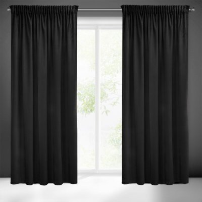 Pierre Cardin ZATEMŇOVACÍ ZÁVĚS NA PÁSCE PIERRE CARDIN SIBEL 140X270 CM ČERNÁ – Hledejceny.cz