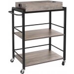 VASAGLE Kuchyňský vozík, 72x40x86cm, béžovo-černý – Zboží Dáma