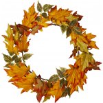 STAR TRADING Svítící věnec Autumn 45 cm, oranžová barva, plast – Hledejceny.cz