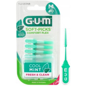 Sunstar GUM Soft-Picks Comfort Flex 40 kusů zelené