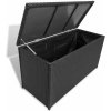 Zahradní úložný box Shumee 120 x 50 x 60 cm polyratan černý