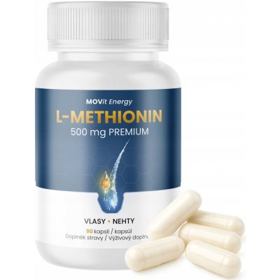 MOVit Methionin PREMIUM 500 mg 90 veganských kapslí – Hledejceny.cz