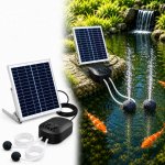Solární provzdušňovač jezírka AP010 – 4400 mAh baterie, 3 režimy provozu, 15 W panel – Zboží Dáma