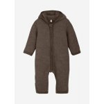 Huttelihut Kombinéza z merino vlny s oušky Brown Melange – Sleviste.cz