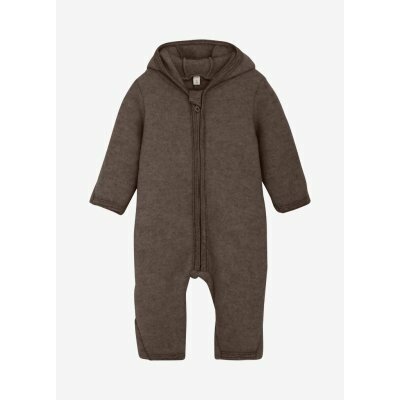 Huttelihut Kombinéza z merino vlny s oušky Brown Melange – Sleviste.cz