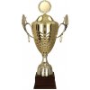Pohár a trofej Kovový pohár s poklicí Zlatý 52 cm 20 cm