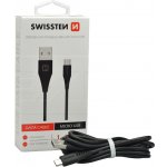 Swissten 71504301 USB 2.0, zástrčka A - zástrčka micro B, konektor 6,5mm, 1,5m, černý – Hledejceny.cz