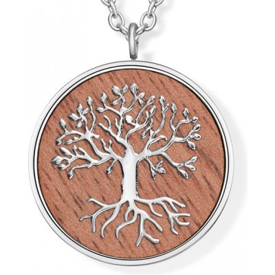 CRYSTalp Slušivý ocelový náhrdelník strom života 30439.W2.E.03 – Zboží Mobilmania