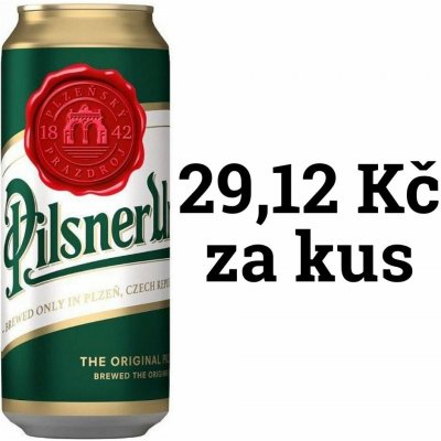 Pilsner Urquell 12° 4,4% 24×0,5 l (plech) – Zbozi.Blesk.cz