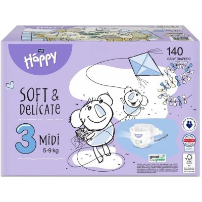 Bella Happy 3 Midi 5-9 kg 140 ks – Hledejceny.cz