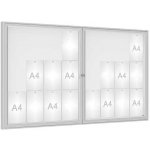 PROCITY Venkovní vitrína model 1000 dvoukřídlá, 24 x A4, plexi, elox | Zboží Auto