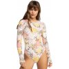 Roxy Playa Paradise Onesie Back Zip LS Viva La Vida white