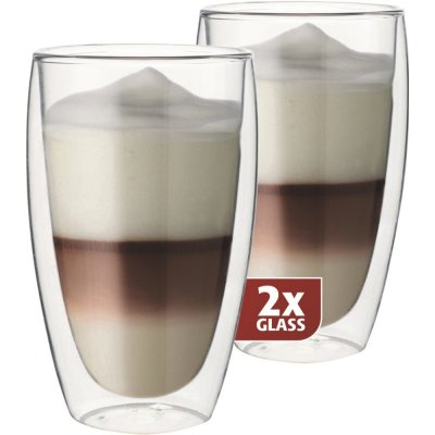 Maxxo Cafe Late Sklenice dvojité dno P274164 380 ml – Zboží Mobilmania