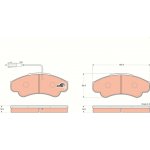 TRW Sada brzdových destiček, kotoučová brzda GDB1518