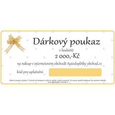 ADO Pro Dárkový poukaz na nákup zboží v hodnotě 2 000 Kč