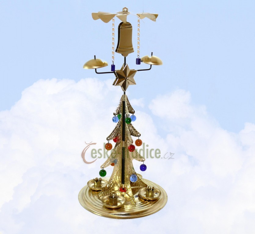 Andělské zvonění (zvonící stromek) 30cm ZLATÝ, ČESKÁ VÝROBA (vč. svíček) od  790 Kč - Heureka.cz