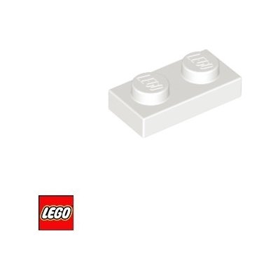 LEGO® 3023 Podložka 1x2 Bílá – Zboží Mobilmania