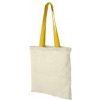 Nákupní taška a košík Bavlněná nákupní taška barevné uši přírodní a žlutá