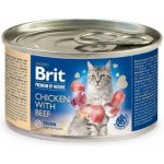 Brit Premium by Nature Cat Chicken with Beef 200 g – Zboží Mobilmania