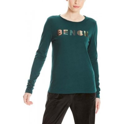 BENCH Logo Longsleeve GR163 Dark Green – Zboží Mobilmania