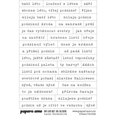 PAPERO AMO ♥ Samolepky - AHOJ PODZIME / Fráze bílé – Hledejceny.cz