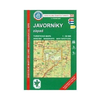 Mapa Javorníky západ 1:50T