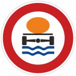 Dopravní značka B19, Zákaz vjezdu vozidel přepravujících náklad, který může způsobit znečištění vody Dopravní značka 700 mm kruh – Zboží Mobilmania