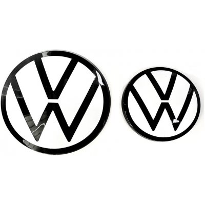 VW JETTA (2006-2011) přední a zadní znak, logo (15,4cm a 10,4cm) - zrcadlově bílá – Zbozi.Blesk.cz