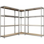 Majster Regál Corner Budget Pack 180 x 190 x 190 x 40 cm 4 police zinek – Zbozi.Blesk.cz