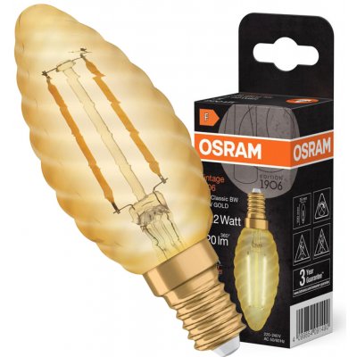 Osram B34 Candle E14 2,5W = 22W 220 lm 2400K Warm Vintage 1906 – Hledejceny.cz
