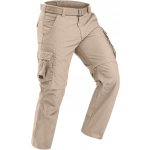 Forclaz pánské turistické kalhoty s kapsami Travel 100 2v1 khaki – Zboží Mobilmania