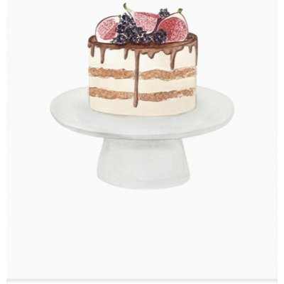 Eulenschnitt Přání Naked Cake Watercolor, růžová barva, bílá barva, hnědá barva, krémová barva – Zboží Dáma