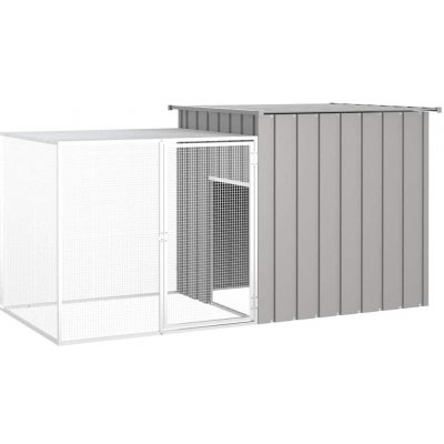 vidaXL Klec pro kuřata 200 × 91 × 100 cm pozinkovaná ocel šedá 9799.171546 – Sleviste.cz