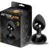 Anální kolík AfterDark Blackgem Metalic Butt Plug with Black Jewel Size S