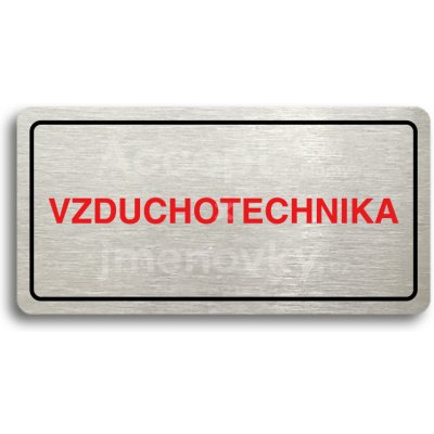 ACCEPT Piktogram VZDUCHOTECHNIKA - stříbrná tabulka - barevný tisk – Zboží Mobilmania
